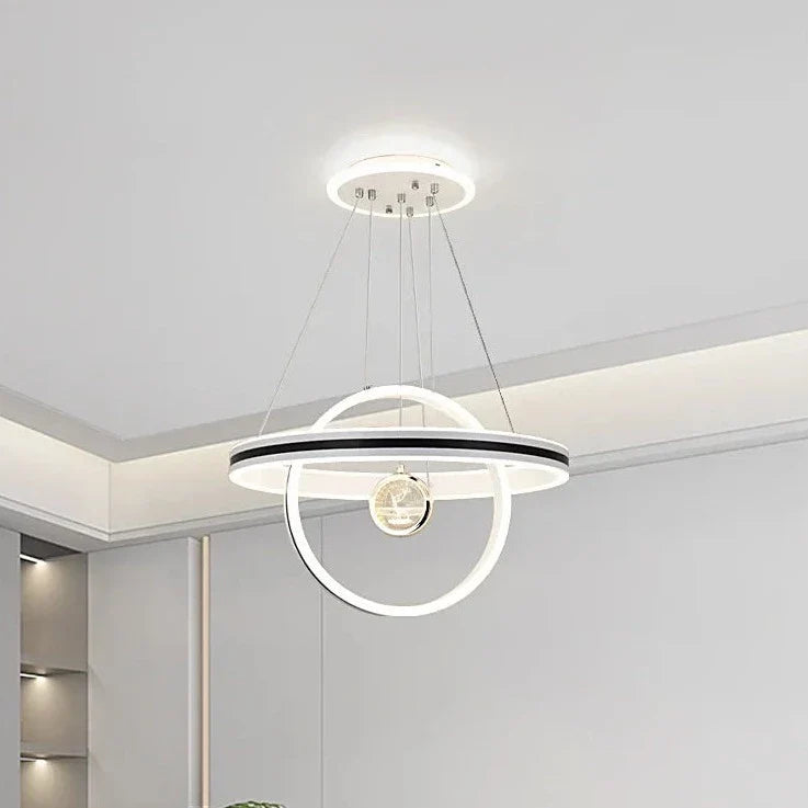Lustre circulaire de luxe en cristal pour restaurant Prestige Élan.