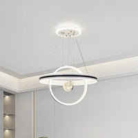 Lustre circulaire de luxe en cristal pour restaurant Prestige Élan.