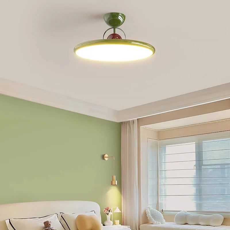 Plafonnier LED nordique en fer avec soucoupe volante - Luminaire décoratif d'intérieur
