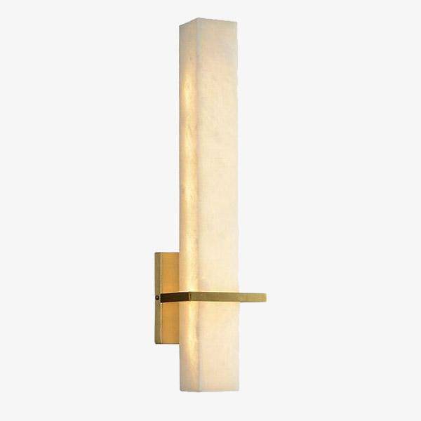 Applique murale LED en marbre et socle doré