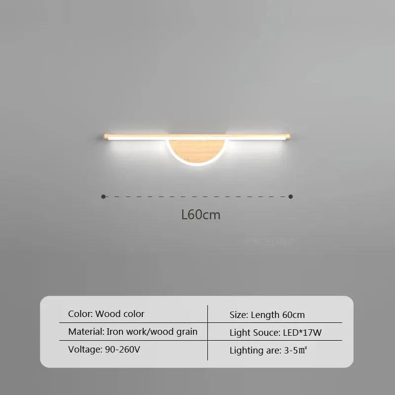 Applique murale nordique minimaliste LED - Longueur élégante