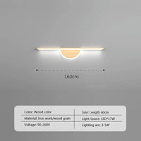 Applique murale nordique minimaliste LED - Longueur élégante