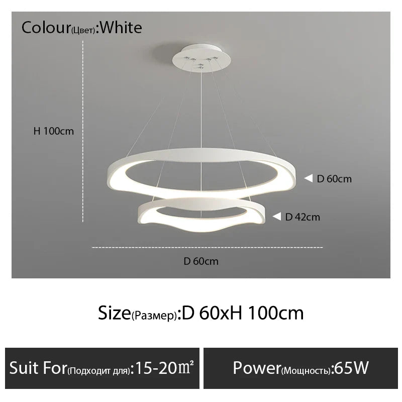 Lustre LED design nordique rond
