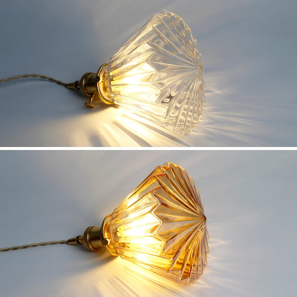 Suspension LED en verre moderne