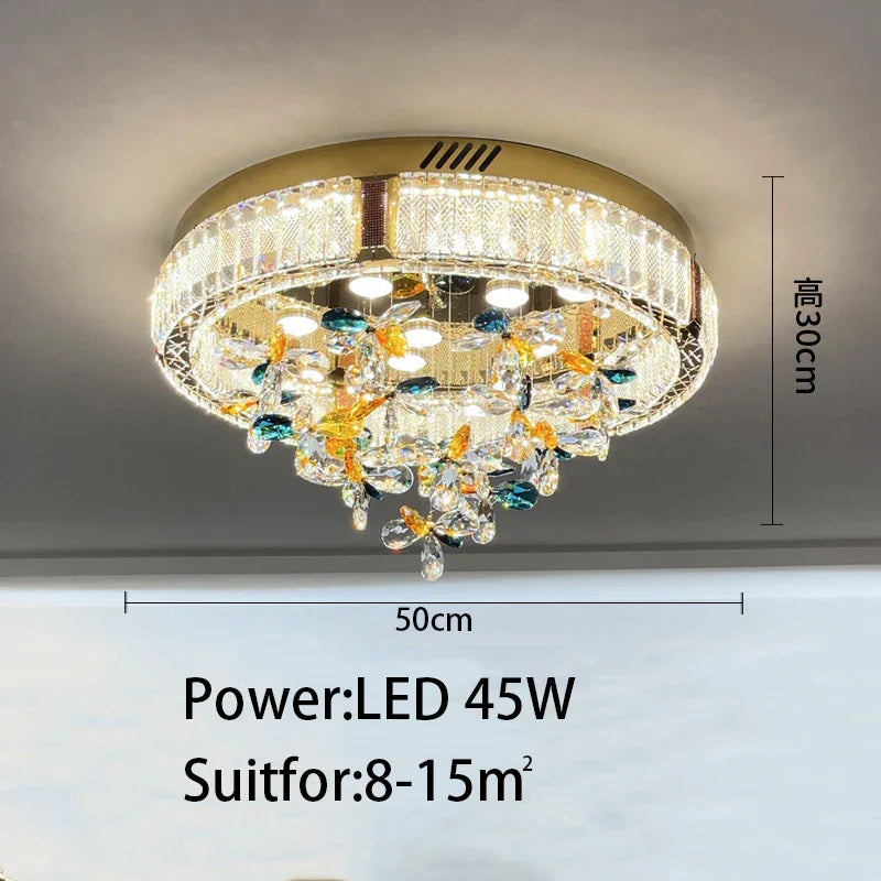 Plafonnier Luxe en Cristal pour Intérieur de Prestige
