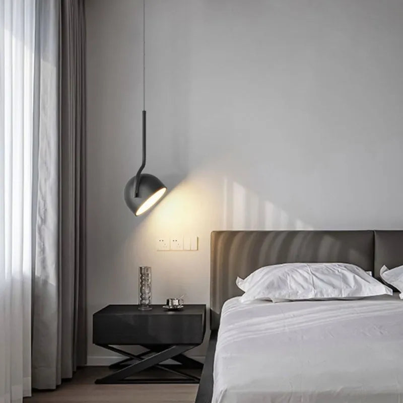 Suspension Luminaire LED Nordique Minimaliste Noire et Blanche