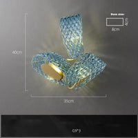 Lampes suspendues design en verre bleu pour couloir, Bar et chambre - Suspension Luminaire Moderne