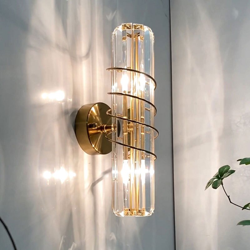 Applique murale dorée en cristal "Luxury Design"