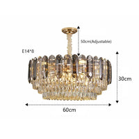 Plafonnier LED de Luxe en Cristal - Collection 2024