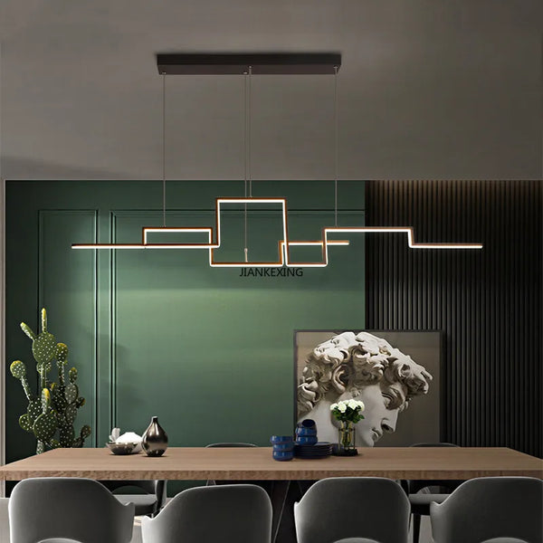 Lustre LED Design Réglable pour un Intérieur Moderne