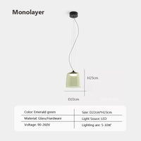 Lustre nordique en fil de verre pour une décoration moderne