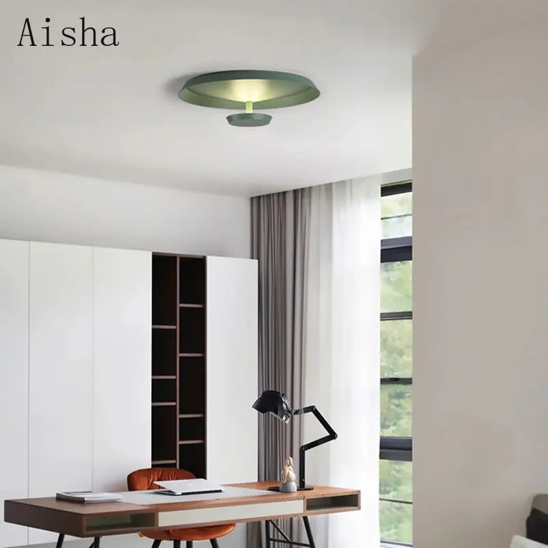Plafonnier LED Circulaire Design Créatif pour Décoration Intérieure