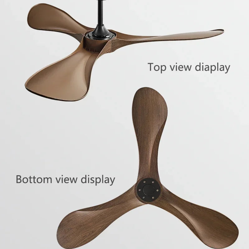 Ventilateur de plafond design à trois pales avec éclairage intégré et commande à distance