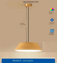 Lustre LED nordique en bois de noyer pour salle à manger et barre Wabi Sabi Art café table suspension