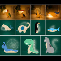 Lampe à poser Animaux LED veilleuse pour enfants - Lampe de chevet pélican Sirius baleine Toucan