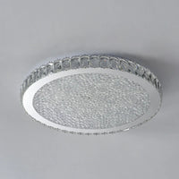 Plafonnier rond ultra-mince en cristal LED moderne - Luxe Illuminate