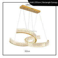 Lustre Cristal Postmoderne en Acier Inoxydable