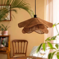 Suspension Nordique Chanvre E27 LED - Style Japonais pour Salle à Manger ou Chambre