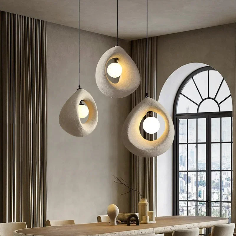 Nordique Suspension LED pour Salle à Manger - Collection Wabi Sabi