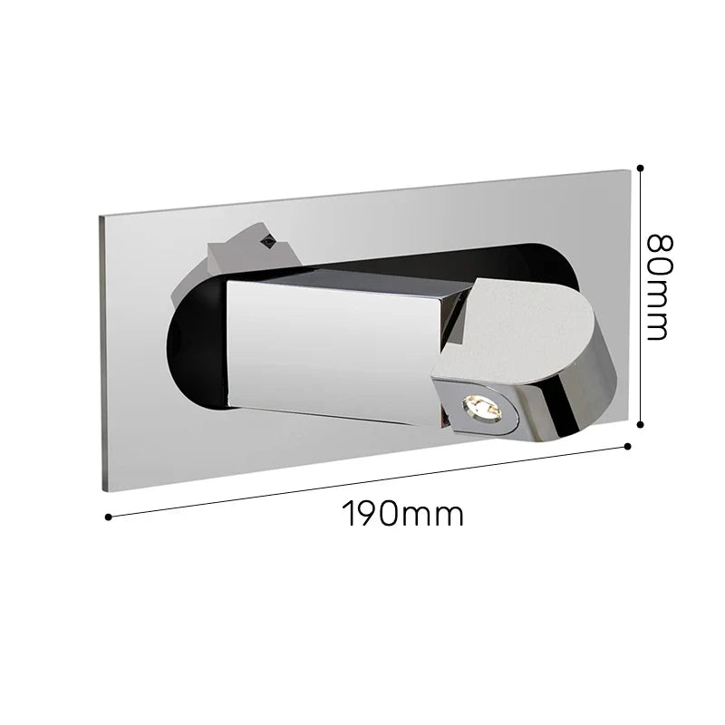 Applique murale LED pliante design moderne pour hôtel avec angle ajustable