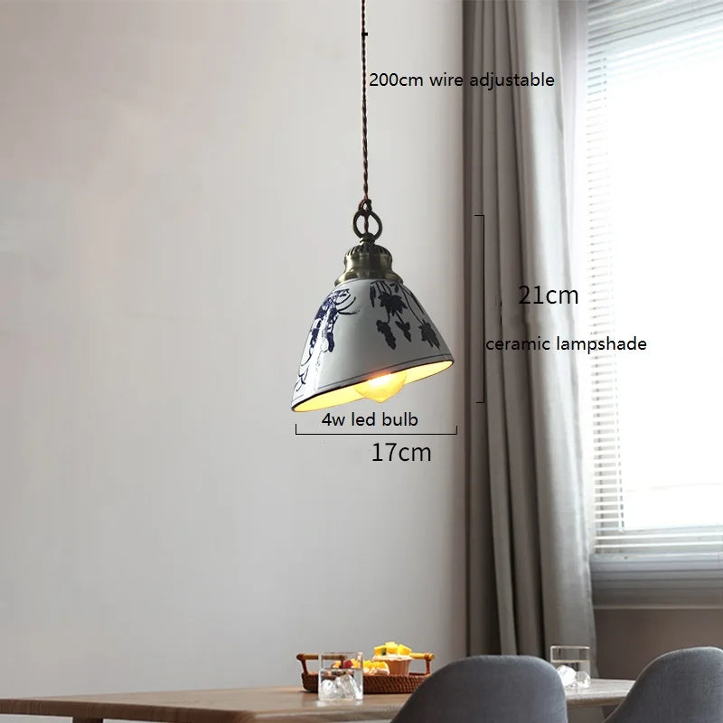 Suspension LED en céramique contemporaine minimaliste