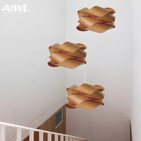 Lustre en bois LED moderne pour un éclairage intérieur chic