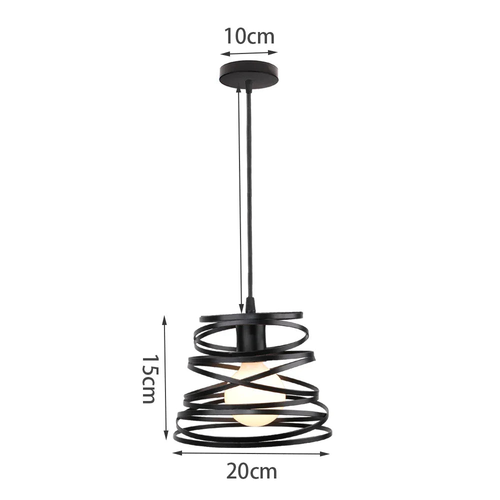 Lustre Suspendu Ruban LED Vintage Moderne Tourbillon