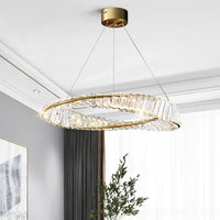 Lustre de luxe en cristal pour salon, décor chambre - éclairage en verre argenté bougie