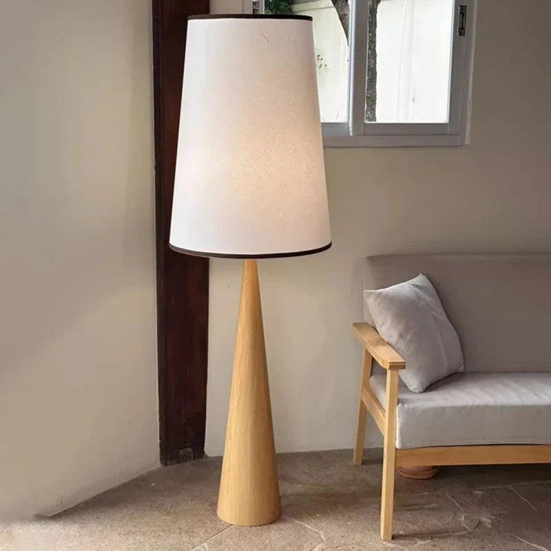 Lampadaire scandinave abat-jour en tissu