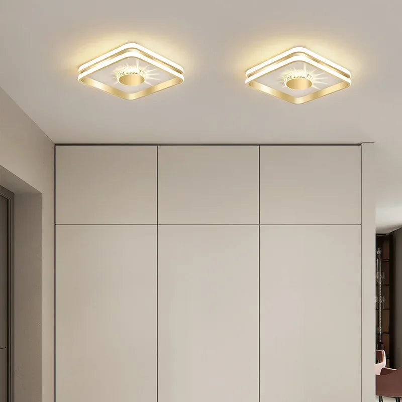 Plafonnier LED de luxe pour intérieur contemporain et raffiné.