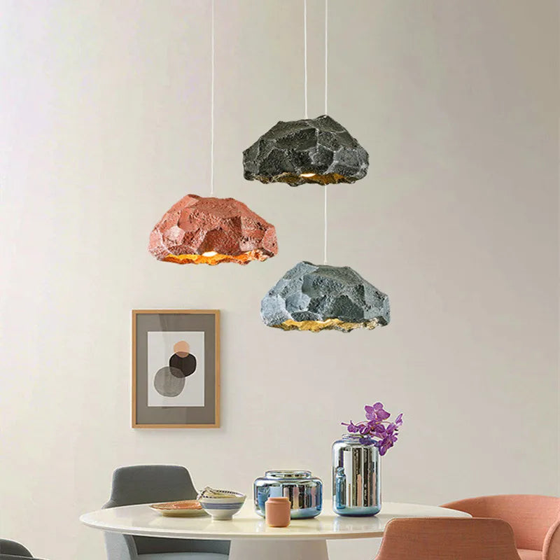 Lustre LED nordique design Wabi Sabi pour une décoration créative et moderne