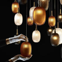 Lampe Suspension Ambre Modernité