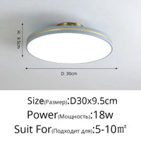 Plafonnier LED Doré en Métal