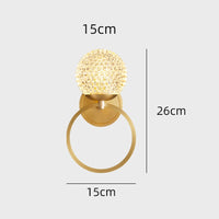 Applique murale LED Luxury en cristal de verre Ball