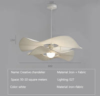 Lustre Nordique en Tissu avec LED pour Décoration Maison - Modèle Fleur