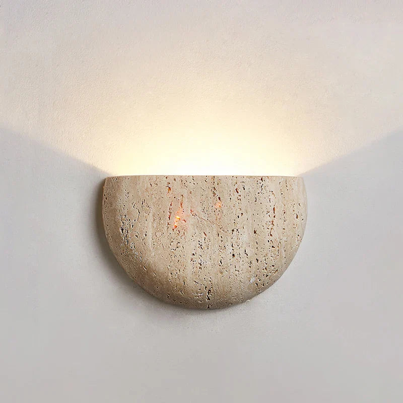 Applique murale en pierre jaune LED pour décoration intérieure - escalier, couloir, chambre et tête de lit
