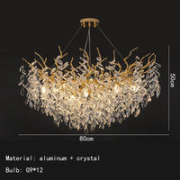 Applique murale LED en cristal et aluminium doré - Nouveauté Art Déco