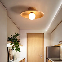 Plafonnier LED Nordique en Bois