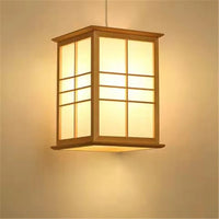 Suspension artistique en bois de style japonais