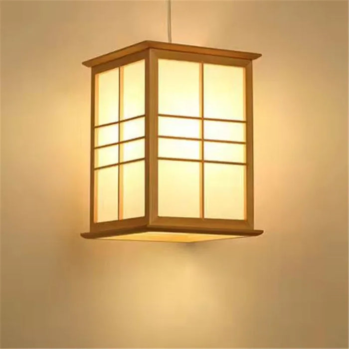 Suspension artistique en bois de style japonais