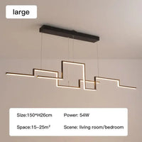 Lustre LED Design Réglable pour un Intérieur Moderne