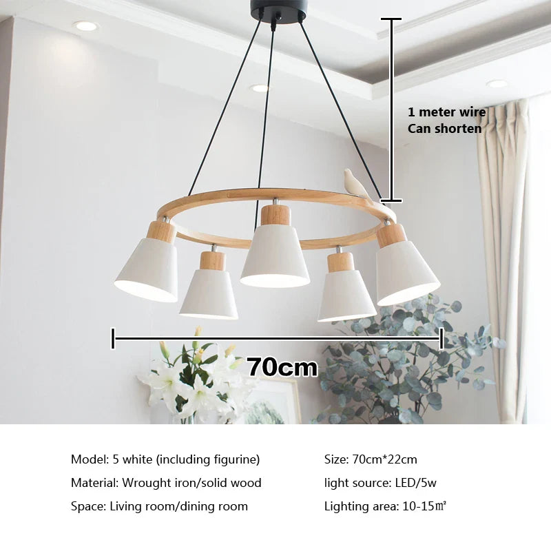 Lampe suspension nordique Macaron modernisée