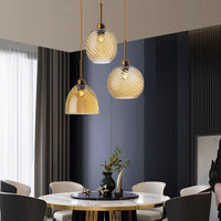 Suspension Nordique en Verre Fumé pour Éclairage Intérieur