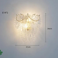 Applique Murale LED Design en Verre - Collection Perle Plume Feuille Coquille Soleil Fleur