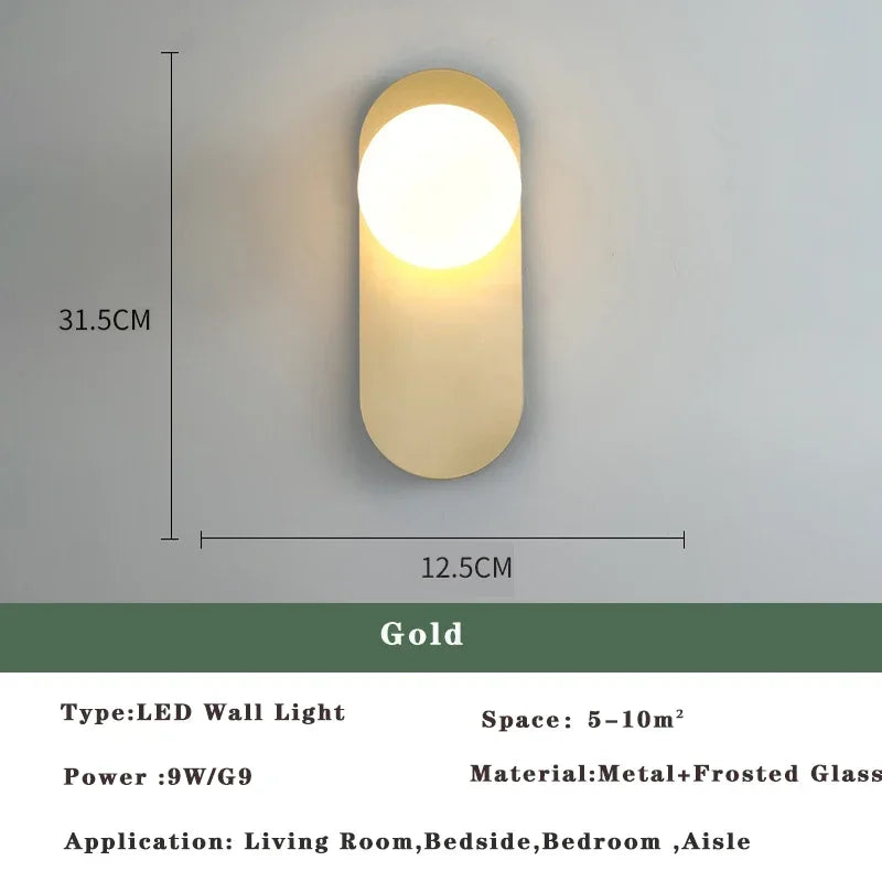 Lustre LED Moderne Nordic Gold & Black