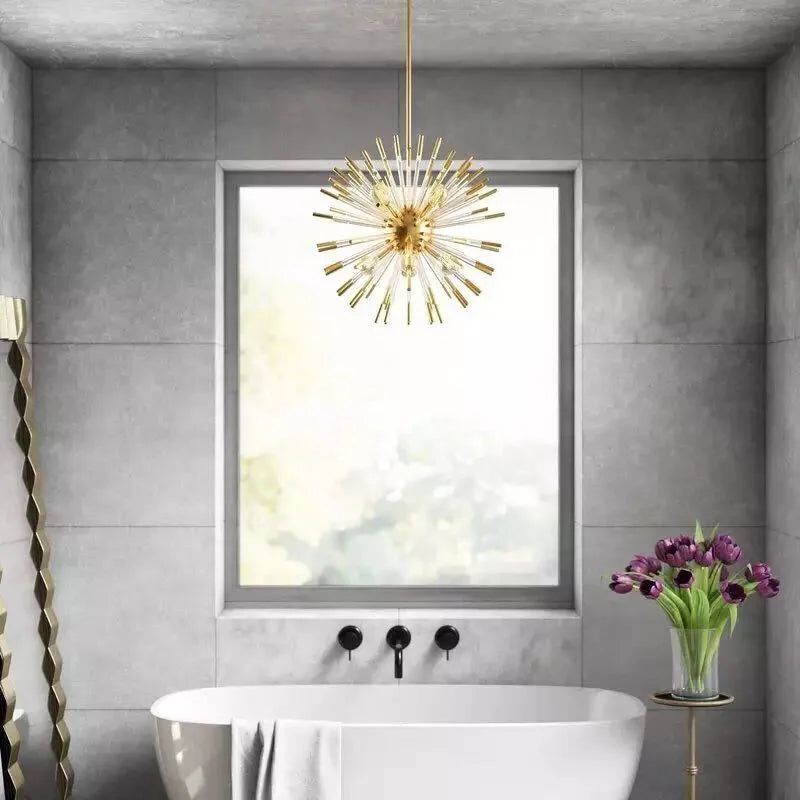 Lustre de Luxe Nouveau : Design Cristal Pissenlit LED Suspendu