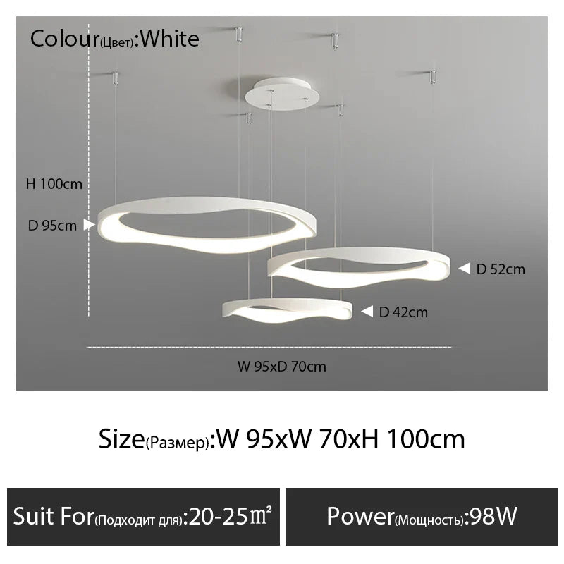 Lustre LED design nordique rond