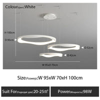 Lustre LED design nordique rond