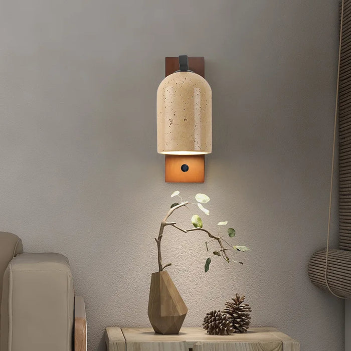 Applique Murale LED en Pierre Naturelle pour Hôtel - Interrupteur inclus