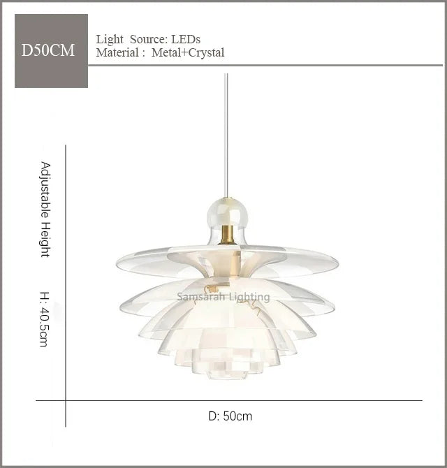 Lustre Pomme de Pin Acrylique Design Danois